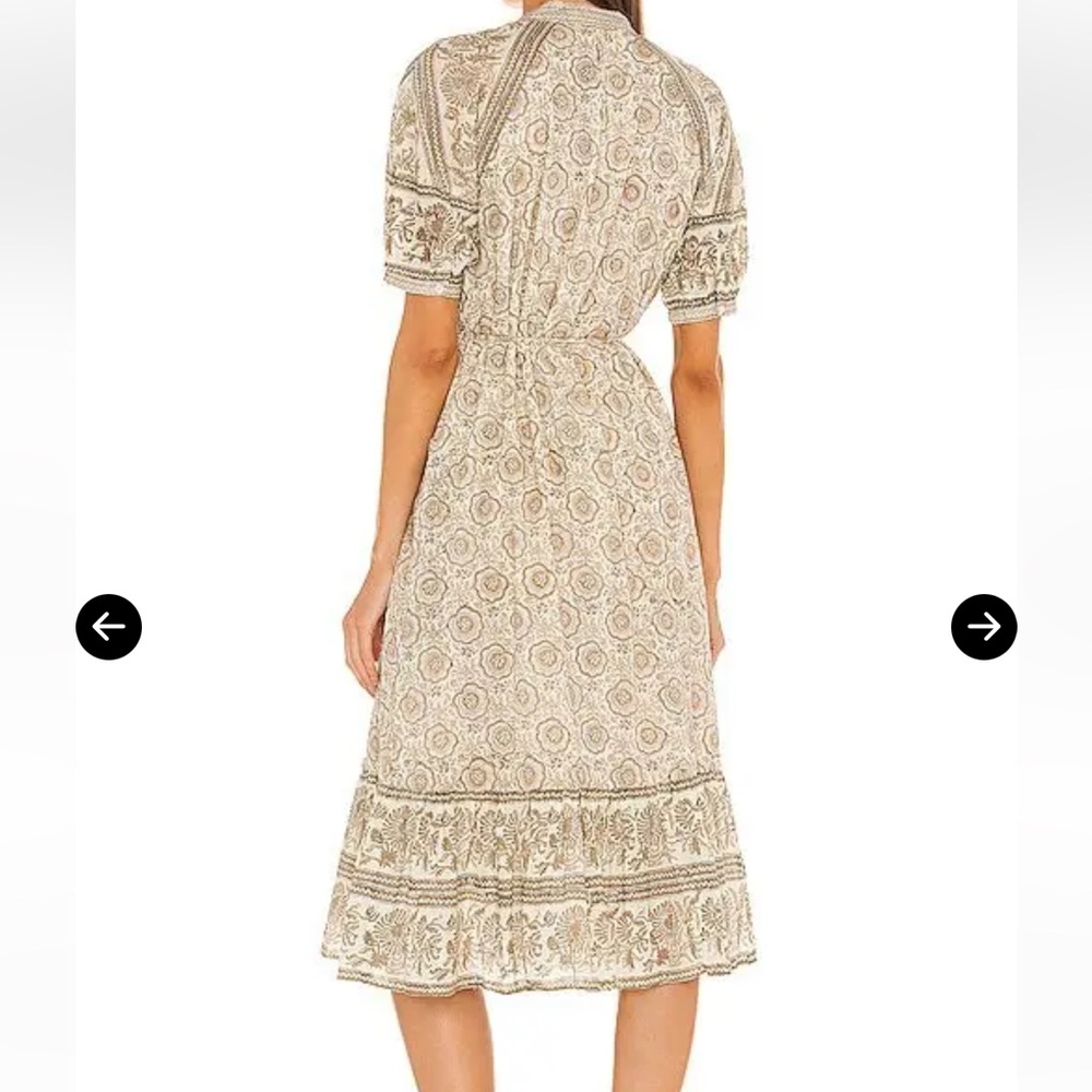 CLEOBELLA 
Maddelyn Midi Prairie Style Dress In Neutral Organic Cotton XS - Picture 4 of 10
